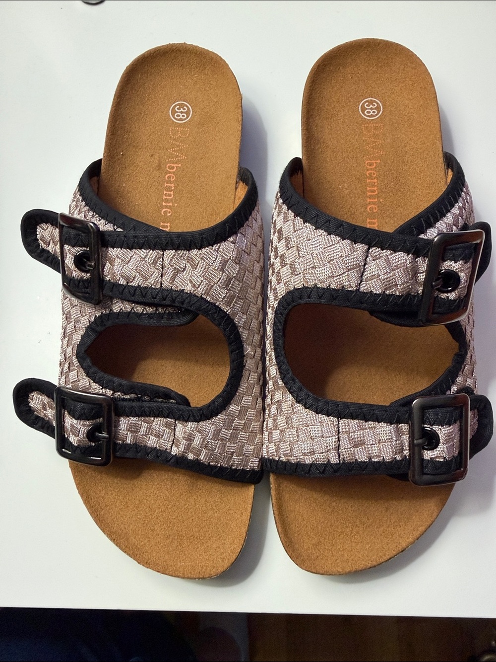 Women's open-back double-strap slip-on sandals